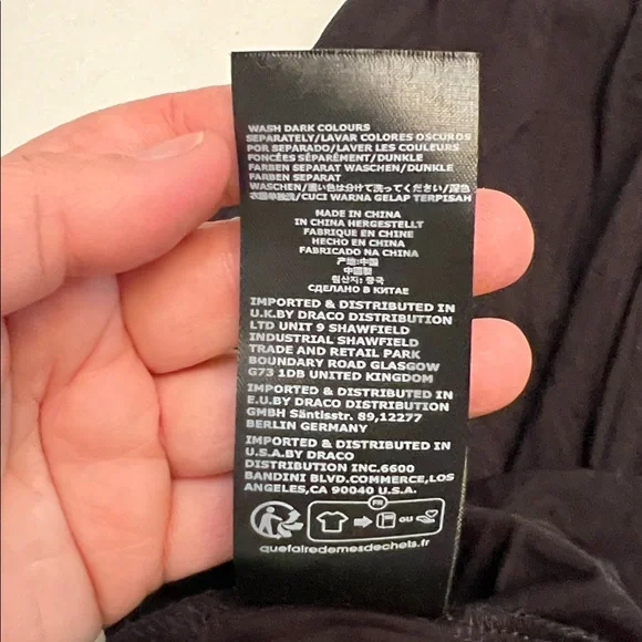 KILLSTAR BLACK GOTH RIPLEY TEE LONG MAXI HI-LOW  SHORT SLEEVE DRESS XXL - Picture 14 of 14